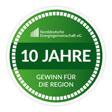 Die Norddeutsche Energiegemeinschaft eG ist seit 10 Jahren ein Gewinn für die Region Die Norddeutsche Energiegemeinschaft eG ist seit 10 Jahren ein Gewinn für die Region